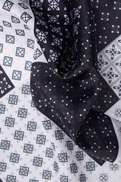 ALTINYILDIZ CLASSICS Чоловіча чорно-хакі хустинка з візерунком