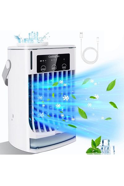 COOYA Evaporative Air Cooler for Room,Powerful,Quiet,Lightweight and Portable Space Cooler