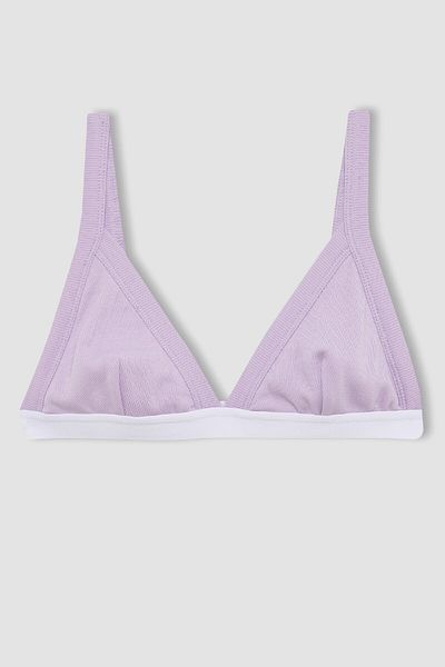 DeFacto Basic Cotton First Bra με λεπτομέρεια Rib - B8837a824sp
