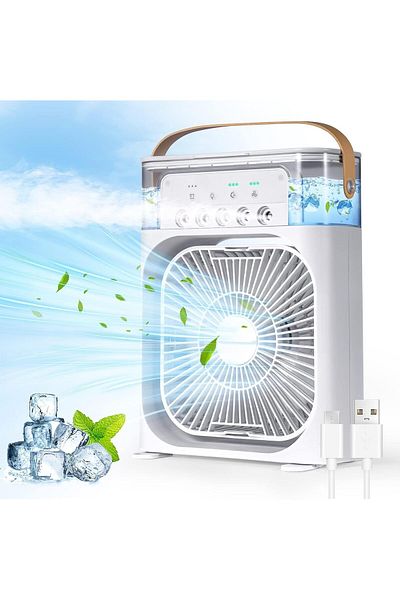 COOYA Conditioner Evaporative Air Cooler with LEDnightlight, Timer, 3 Wind Speeds and 3 Spray Modes