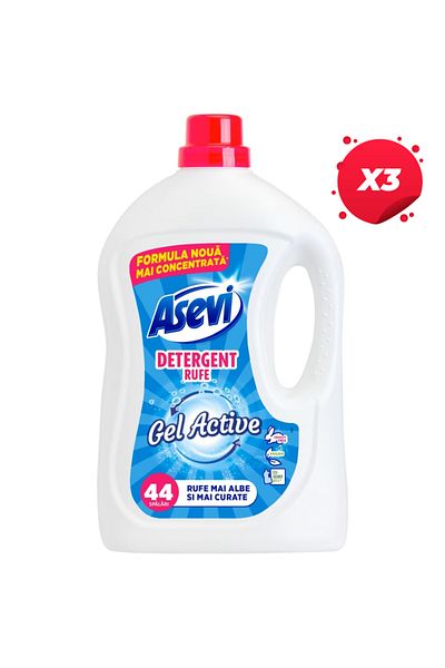 ASEVI X3 - ASEVI LIQUID LAUNDRY DETERGENT 2.376L ACTIVE GEL 44WASHES