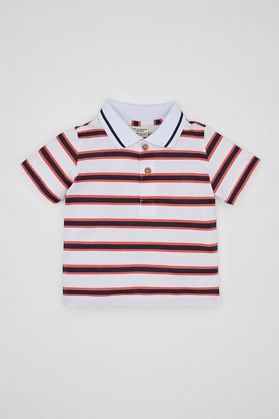 DeFacto Chlapecké pruhované polo tričko Pique s krátkým rukávem B9250A524SM