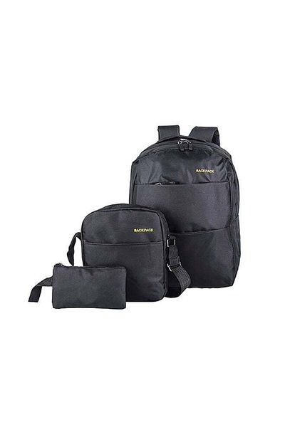 Generic 3 Piece Multifunctional Bags Set Black