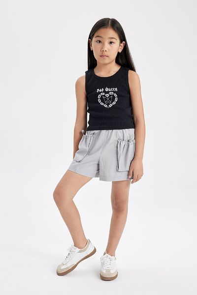 DeFacto Girl's Cotton Pocket Shorts C0281A824HS