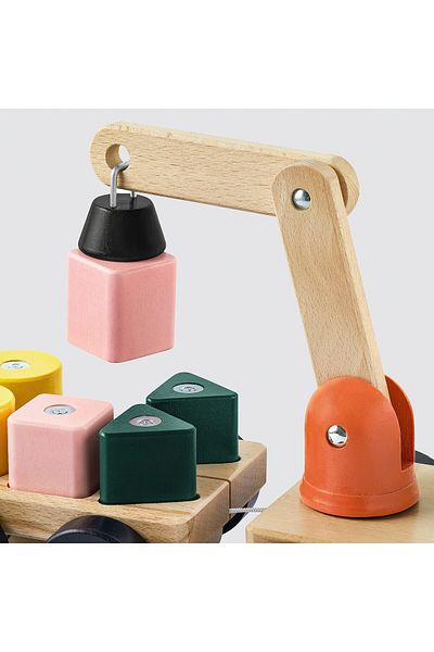 IKEA UPPSTÅ Crane with blocks, multicolour/beech