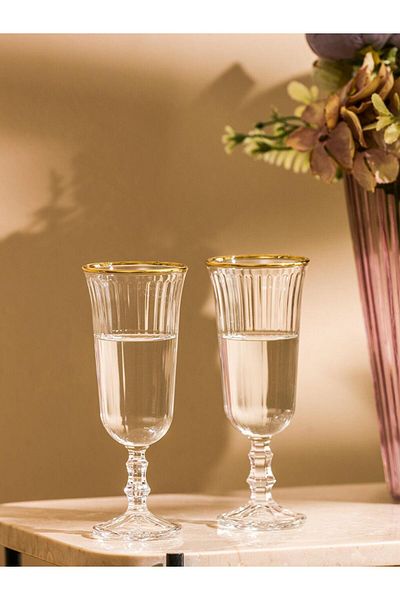 LC Waikiki Lcw Home Colorless Footed Glass Water Glass Set of 2 120 ml