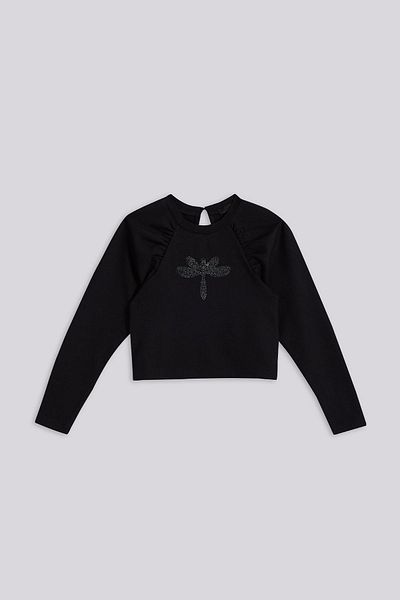 Tyess Bg Store Girls Black Blouse