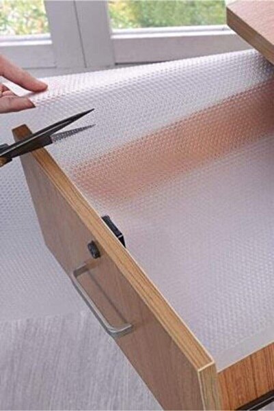 Pomask Kaymaz Dolap Içi Şeffaf Çekmece Içi Raf Örtüsü Buzdolabı Mutfak Kullanımına Uygun 45cm X 10 Metre