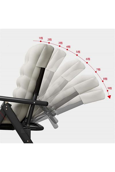 COOYA Folding Reclining Lounge Chair,Fixed 160 Angles,Steel Pipe Thickened,Not Shake or Collapse