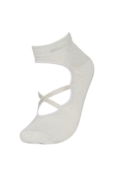DeFacto Women's 2-Piece Cotton Pilates Socks A6887Axns