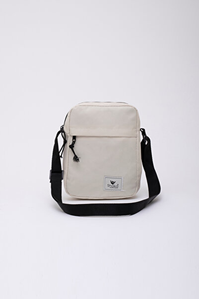 SHAKA Cream U12 2 Compartment Zippered Waterproof Women's Shoulder Bag with Adjustable Cross Strap B:20 Width:18 G