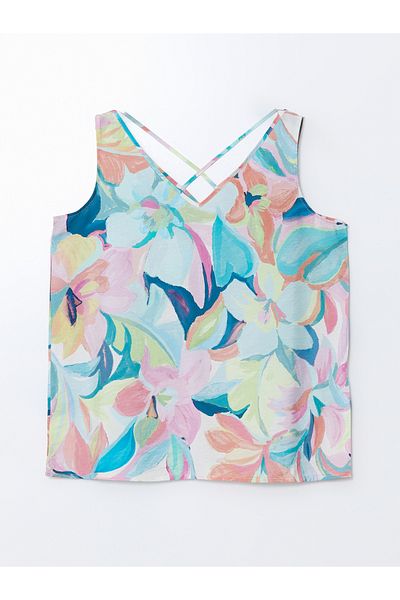 LC Waikiki V-Neck Patterned Women's Blouse