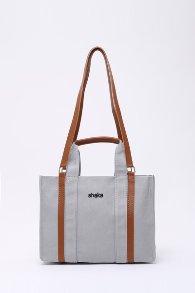 SHAKA Țesătură de pânză gri Shk170, un singur compartiment, buzunar interior,...