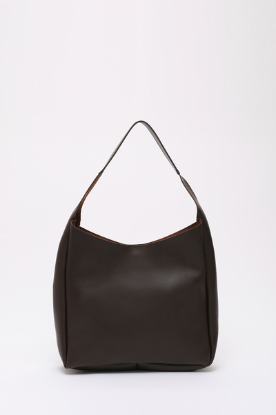 SHAKA Brown Color Shk180 Faux Leather, Snap Fastener, Two Compartment Hand, Arm and Shoulder Bag