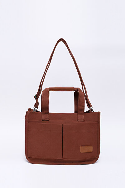 SHAKA Tile Shk174 Canvas Fabric, Three Compartments, Zippered, Double Strap, ...