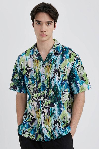 DeFacto Φαρδιά εφαρμογή Summer Apaş Collar T αδιάφορο ρούχο teryyile