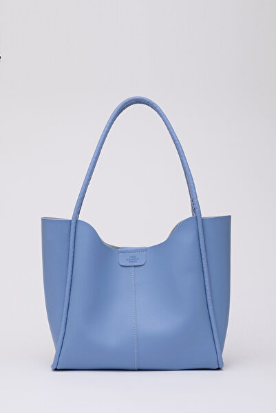 SHAKA حقيبة يد وكتف نسائية كبيرة الحجم باللون الأزرق Shk76 مع حقيبة مكياج من ...