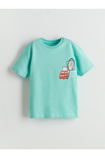 LC Waikiki Bedrucktes T-Shirt für Jungen mit Rundhalsausschnitt