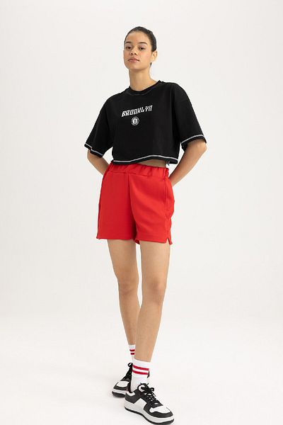 DeFacto Nba Brooklyn Nets Crop Collar Combi Consumer B9953Ax24Sm