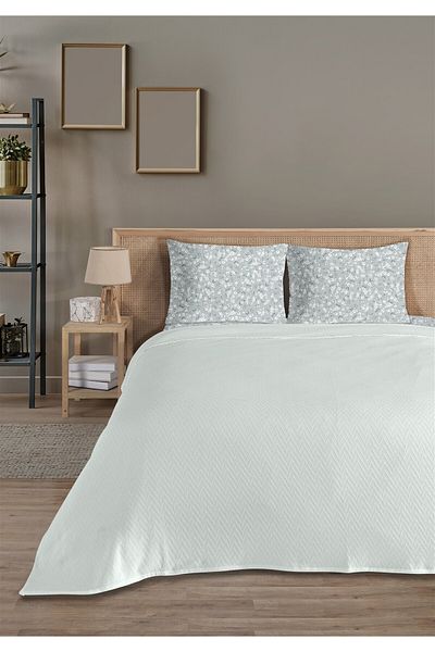 Evim Set piqué unic 100% bumbac Doria Blue 160 X 230cm