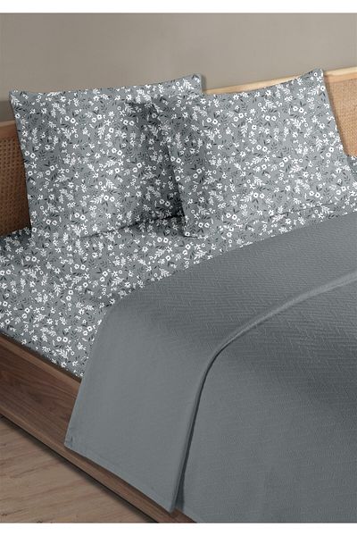 Evim 100% Cotton Doria Indigo Σετ Πικέ Μονό 160 Χ 230 εκ.