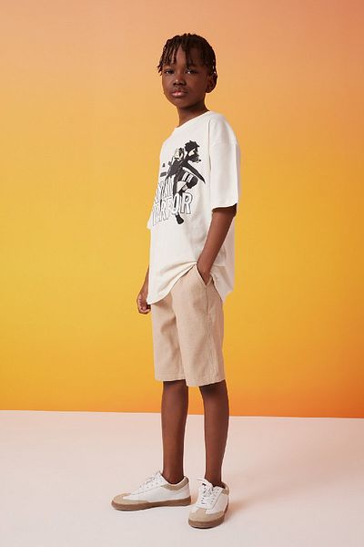DeFacto Boy's Oversize Fit Crew Neck Printed Short Sleeve T-Shirt C1346A824SM