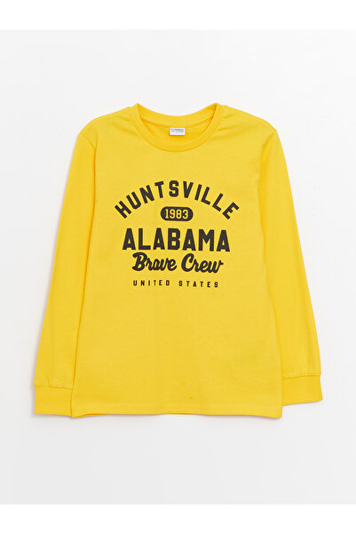 LC Waikiki Tricou pentru băieți, cu mânecă lungă, cu decolteu