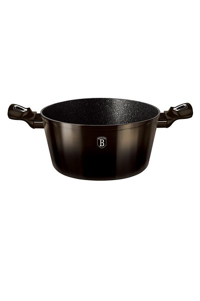 Berlinger Marble-surface casserole 28 cm Shiny Black Collection 2 lids