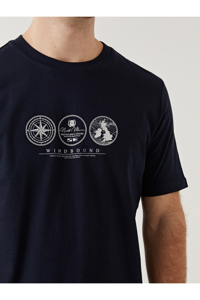 LC Waikiki Nyakú, nyomott fésült pamut férfi póló