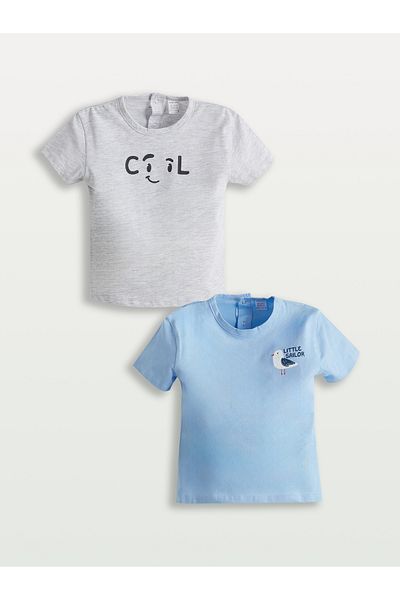 LC Waikiki Printed Cotton Baby Boy T-Shirt 2 Pcs