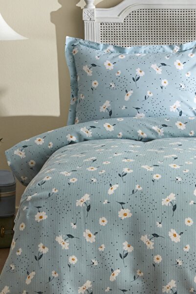 Karaca Home Cotton Single Daisy Pike Set Mint