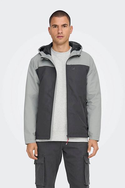 Only & Sons Onsmack Hood Jacket Vd Otw Gray Men's Coat 22024207
