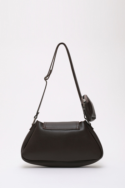 SHAKA Brown Color Shk96 Faux Leather Single Compartment Wallet Hand and Shoulder Bag