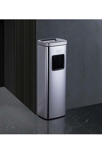 COOYA Stainless Steel Trash Can, Including Removable Inner Bucket, Suitable For Offices, Restaurants