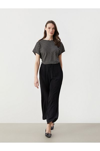 LC Waikiki Plain Aerobin Women's Trousers with Elastic Waist