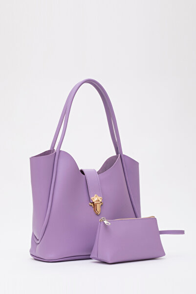 SHAKA Lila Shk126 Geantă de mână, braț și umăr din piele artificială cu detal...