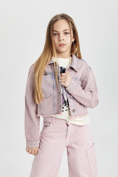 DeFacto Jachetă de blugi crop pentru fete C0441a824sp