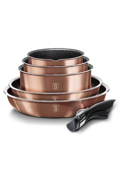 Berlinger Cutlery set with removable handle 12 pcs Rosegold Metallic Line
