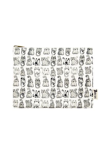 Bakras Чанта за грим с котешки мотиви Brave Paws - портфолио и клъч 24см x 19см