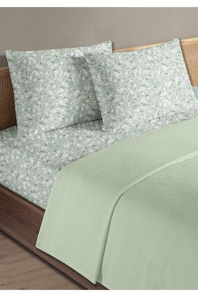 Evim 100% Cotton Doria Mint Double Pique Set 200 X 230 cm