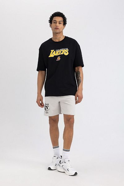 DeFacto DeFactoFit NBA Los Angeles Lakers Standard Fit Shorts B9896AX24SM