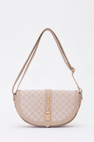 SHAKA Κλειδαριά Mink Shk92 με τετράγωνο σχέδιο Λεπτομερής τσάντα χεριού, μπράτσου και ώμου μονής θήκης από συνθετικό δέρμα με κουμπωτά L:15 E