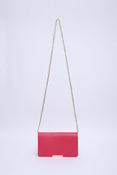 SHAKA Fuchsia Shk186 Faux Leather Single Compartment Snap Chain Strap Hand, A...