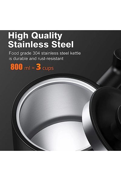 COOYA Electric Gooseneck Kettle,Anti-Scale Handles,Stainless Steel For Brew Coffee Tea,1000w,800ml