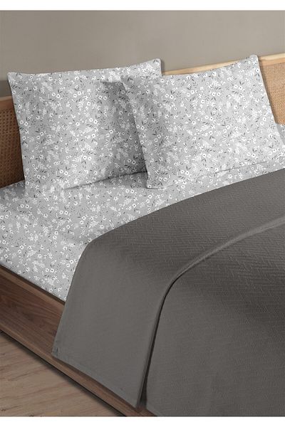 Evim 100% Cotton Doria Anthracite Single Pique Set 160 X 230cm
