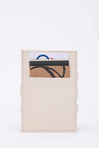 SHAKA Cream Shk105 Faux Leather Magic Wallet with Paper Money and 8 Card Compartments 10x7 cm