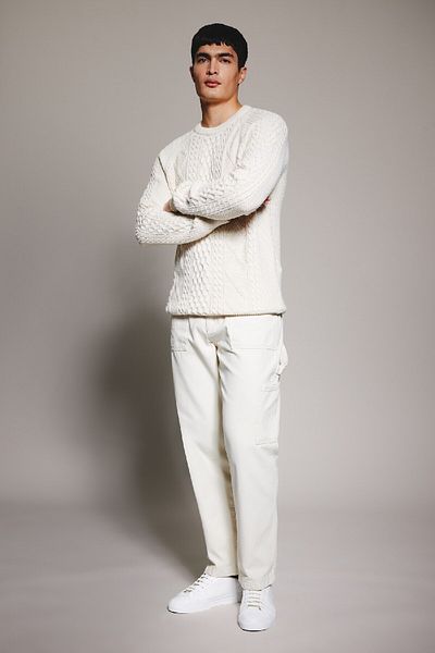 DeFacto Summer Canvas Trousers Straight Fit Regular Fit B2156Ax24Sp