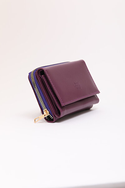 SHAKA Purple Shk204 Faux Leather 13 Compartments, Card Holder, Paper and Coin Compartment Snap Wallet