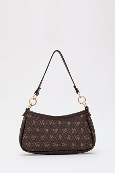 SHAKA Monogram Baskılı Kahverengi Shk113 Suni Deri Astarlı Fermuarlı Ayarlana...