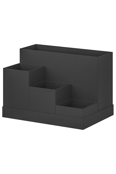 IKEA TJENA Desk organiser, black, 18 x 17 cm